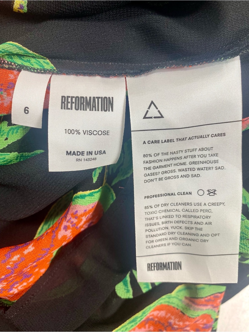Reformation Addie Watermelon Print Cutout Midi Dress Sz 6 - Picture 4 of 14